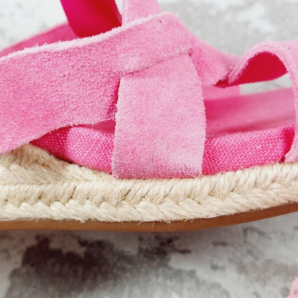 New Cole Haan Crystal Pink Fuschia Wedge Sandals V254 - Picture 13 of 14